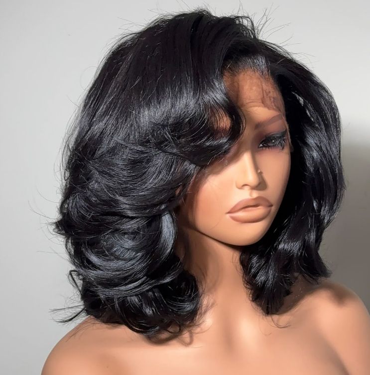Wholesale Glueless HD Lace Frontal Pixie Cut Wig Short Wavy Layered Straight Wig SDD Blunt Cut Short Bob HD Lace Wigs Human Hair