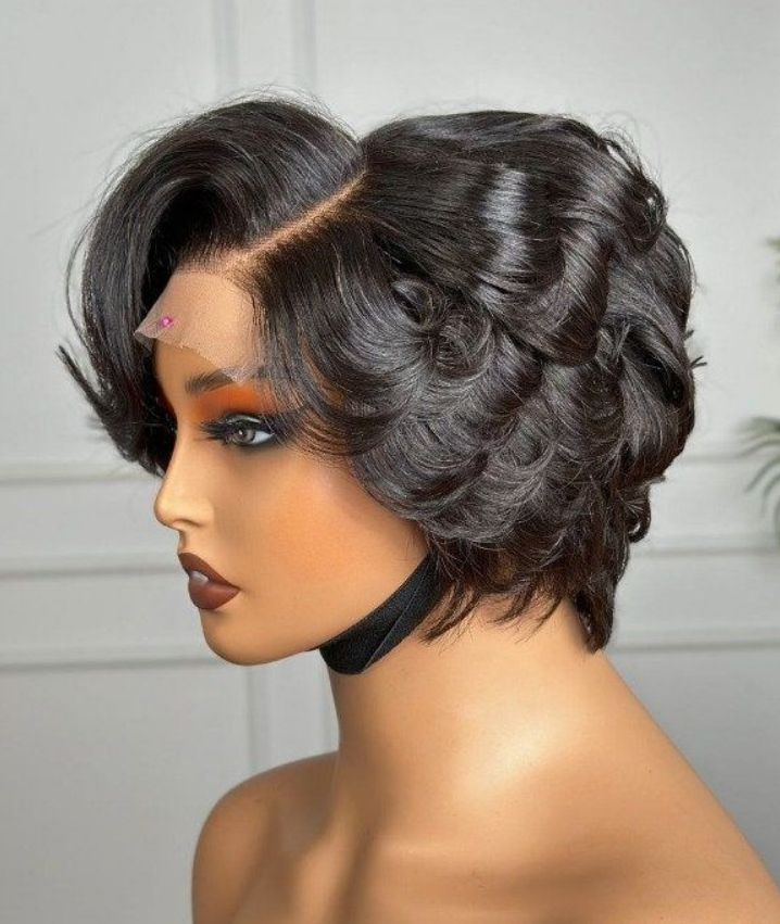 Wholesale Pixie Cut Human Hair Wigs 100% Raw Virgin Hair Glueless Short Lace Front Wigs Pre Plucked for Woman