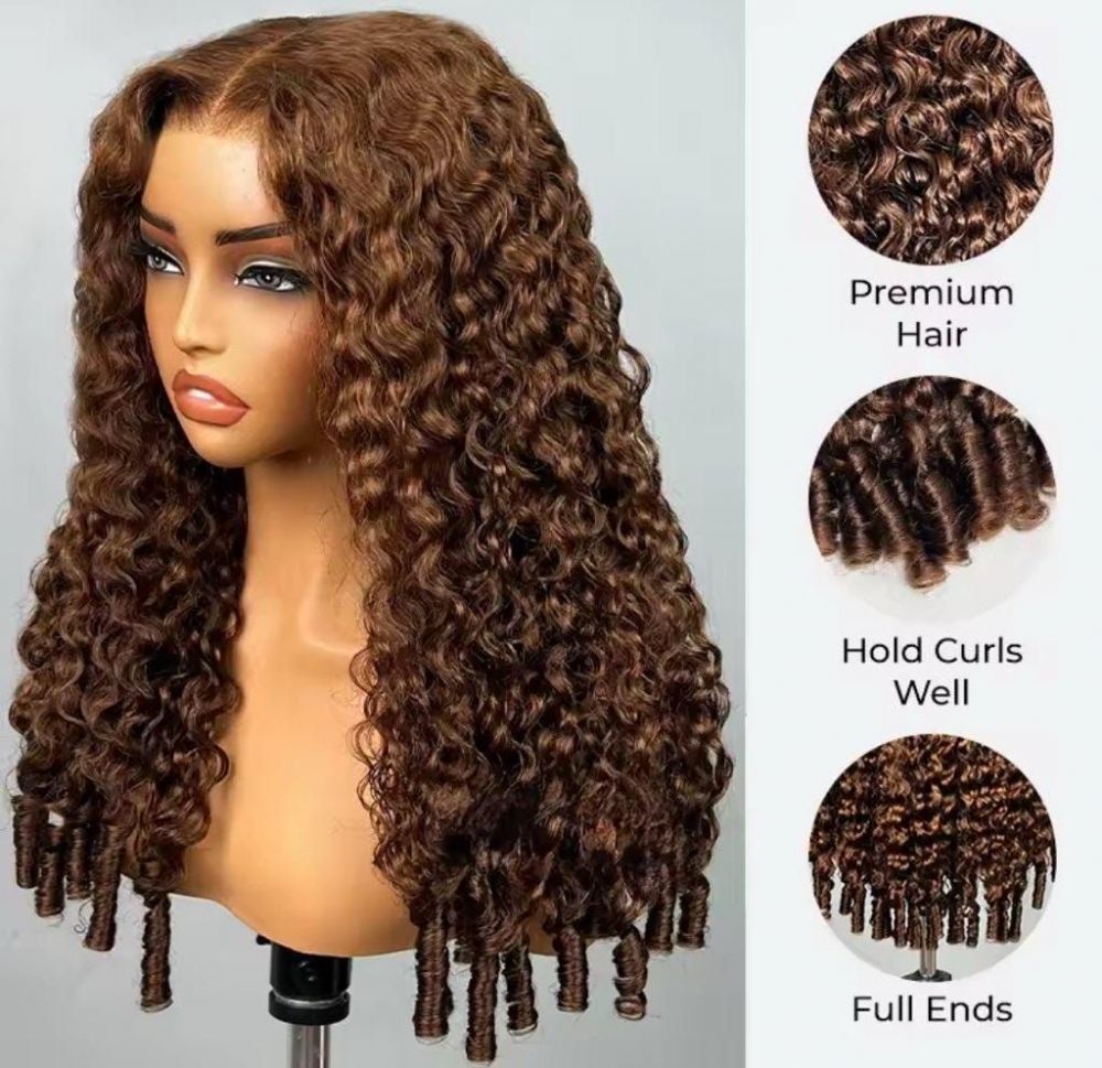 Top Selling Burmese Curly Wig HD Lace Closure Raw Vietnamese Burmese Curly Human Hair 5x5 Lace Closure Wig