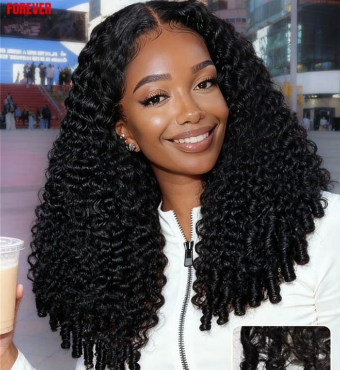Burmese Deep Curly Wave Wig Indian 13x6 Glueless Pixie Curl Lace Front Wig Human Hair Vietnamese Hair