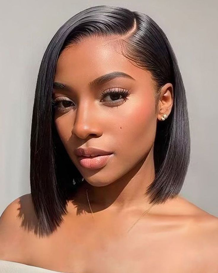 180% Density 13x4 Short Bob Wig Human Hair Brazilian Bone Straight Bob Wig Preplucked 13x4 Lace for Women