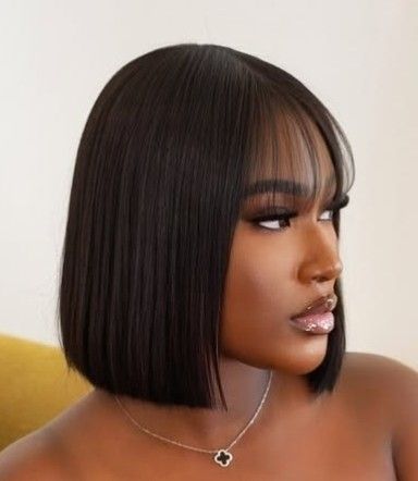 Double Drawn 2x6 Transparent Lace Closure Bob Wig 10 Inch Bone Straight Glueless Small Raw Indian Human Hair Wig